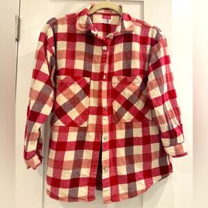 Zara red and white flannel